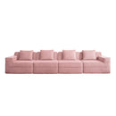 Modular 4 Seat Boneless Sofa, Cloud Sectional Couch