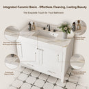 43" Bathroom Vanity, Multi Functional Cabinet With Doors And Drawer - White by Unique Piece Furniture