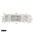 StylishTVcabinet Entertainment CenterTV Stand, TVconsoletable, Media Console, Solidwood Frame, Changhong Glass Door, Metal Handle by HouseOfZazla