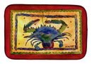 Crab Dish Drying Mat Absorbent Dish Drying Mat Pad for Kitchen Counter Dish Drainer Mat for Countertop, 14 x 21", Multicolor