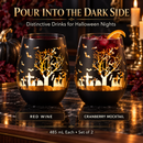 Crystal Halloween Stemless Wine Glass - Set of 2