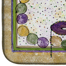 Mardi Gras Beads Dish Drying Mat Absorbent Dish Drying Mat Pad for Kitchen Counter Dish Drainer Mat for Countertop, 14 x 21", Multicolor