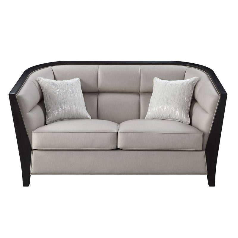 Zemocryss - Loveseat With 2 Pillows - Beige Fabric, photo 5 of 5