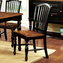 Dining Side Chairs (Set of 2) - Black / Oak by HouseOfZazla