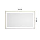 40 x 24 Inch LED Bathroom Mirror With Front And Backlight