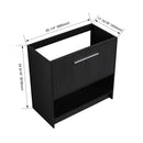 Modern Freestanding Bathroom Vanity With 2 Doors by HouseOfZazla