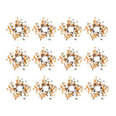 Fall Leaves Wreath, Botanicals Decor For Harvest Festival Fall Festival & Thanksgiving Table Decorations (Set of 12) - Orange Multi
