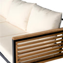 Outdoor 4-Piece Acacia Wood and Metal Patio Sofa Set by HouseOfZazla