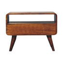Mini Curved Media Unit - Chestnut by HouseOfZazla