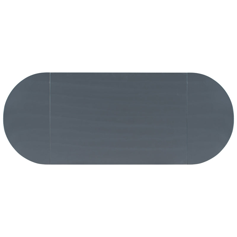 3-Piece Wood Counter Height Drop Leaf Dining Table Set with 2 Upholstered Dining Chairs for Small Place, White+Gray