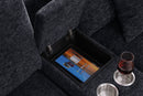 Celine - Fabric Corner Sectional Sofa With Right-Facing Chaise, Cupholders, And Charging Ports by HouseOfZazla