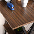 47.2"W X 18.9"D X 30.1"H Computer Desk with 2 layers - BROWN & BLACK