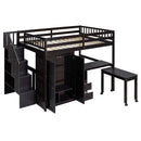 Loft Bed With Stairs, Bookshelf, Drawers, Desk & Wardrobe, Space Saving Multifunctional Furniture by Unique Piece Furniture