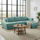 L-Shaped Modular Sofa With Double Layer Cushion by HouseOfZazla