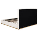 Talbot - Eastern King Platform Bed With Elevated Headboard - Cream by HouseOfZazla