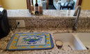 Crab Dish Drying Mat Absorbent Dish Drying Mat Pad for Kitchen Counter Dish Drainer Mat for Countertop, 14 x 21", Multicolor