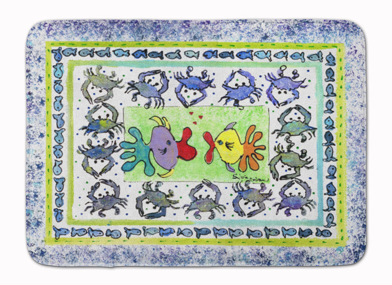 Kissing Fish Machine Washable Memory Foam Mat