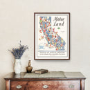 Vintage Map of California 1933