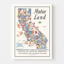 Vintage Map of California 1933