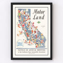 Vintage Map of California 1933