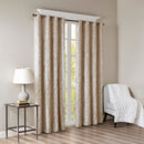 Knitted Jacquard Damask Total Blackout Grommet Top Curtain Panel by HouseOfZazla