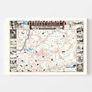 Vintage Map of Forest County, California 1957