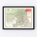 Vintage Map of San Francisco, California 1906