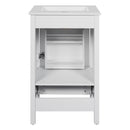 Bathroom Vanity With Ceramic Sink, Soft Close Drawers, Door Organizer, Divider Drawer, Adjustable Foot Pads