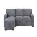 Territory - Pull Out Sofa Bed With Design - Dark Gray by HouseOfZazla