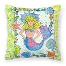 Blonde Funky Mermaid Throw Pillow - 14x14 Decorative Pillow – Art for Your Home & Patio 8080PW1414