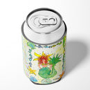 Red Headed Funky Mermaid Can or Bottle Hugger Cooler Sleeve for Standard 12 oz Cans, Insulated Foam Beer & Soda Can Hugger Reusable