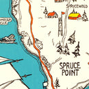 Vintage Map of Boothbay Harbor, 1931