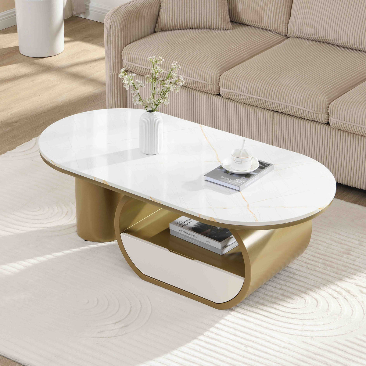 Luxury Modern Oval Coffee Table, photo 3 of 8