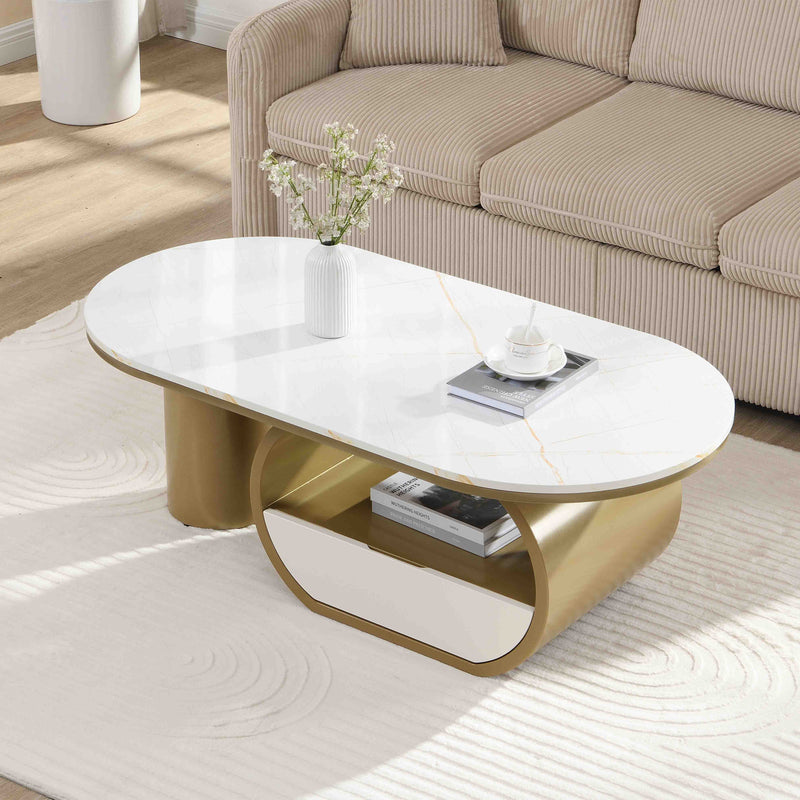 Luxury Modern Oval Coffee Table, photo 3 of 8
