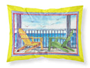 Adirondack Chairs Yellow Standard Pillowcases – Artistic Decorative Front, Crisp White Back