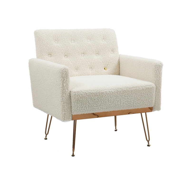 Accent Chair, leisure single sofa with Rose Golden feet