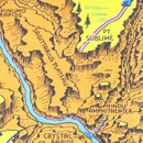 Vintage Map of Grand Canyon National Park, 1940