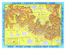 Vintage Map of Grand Canyon National Park, 1940