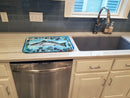 Fish Speckled Trout Dish Drying Mat Absorbent Dish Drying Mat Pad for Kitchen Counter Dish Drainer Mat for Countertop, 14 x 21", Multicolor