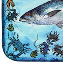 Fish Speckled Trout Dish Drying Mat Absorbent Dish Drying Mat Pad for Kitchen Counter Dish Drainer Mat for Countertop, 14 x 21", Multicolor