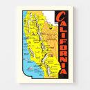 Vintage Map of California 1950