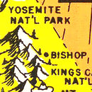 Vintage Map of California 1950