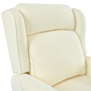 Push Back Recliner Chair Upholstered With Classic Wing Back And Solid Gourd-Shaped Legs by HouseOfZazla