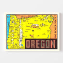 Vintage Map of Oregon 1960