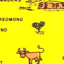 Vintage Map of Oregon 1960