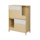 Furniture Style Multi Use Natural Cat Litter Box House With Flip Down Door - Natural by HouseOfZazla