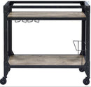 Jorgensen Serving Cart - Rustic Oak / Charcoal by HouseOfZazla