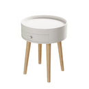 Nightstand With Storage Drawer, Bedside Table For Bedroom - White by HouseOfZazla