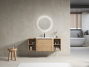 52" Wall-Mounted Bathroom Vanity with Ceramic Sink