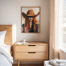 Western Flame – Bold Redhead Cowgirl Art